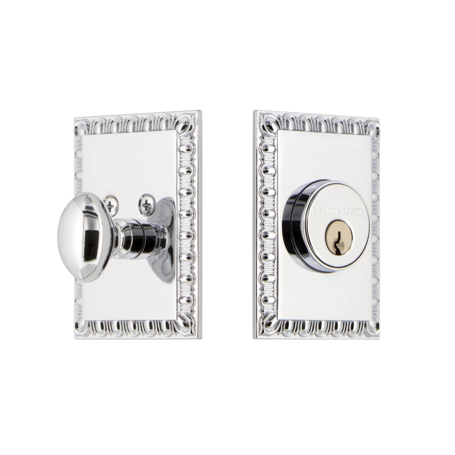 Neoclassical Single Cylinder Deadbolt In Bright Chrome 3 Neoclassical Single Cylinder Deadbolt In Bright Chrome