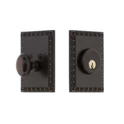 Neoclassical Single Cylinder Deadbolt In Timeless Bronze