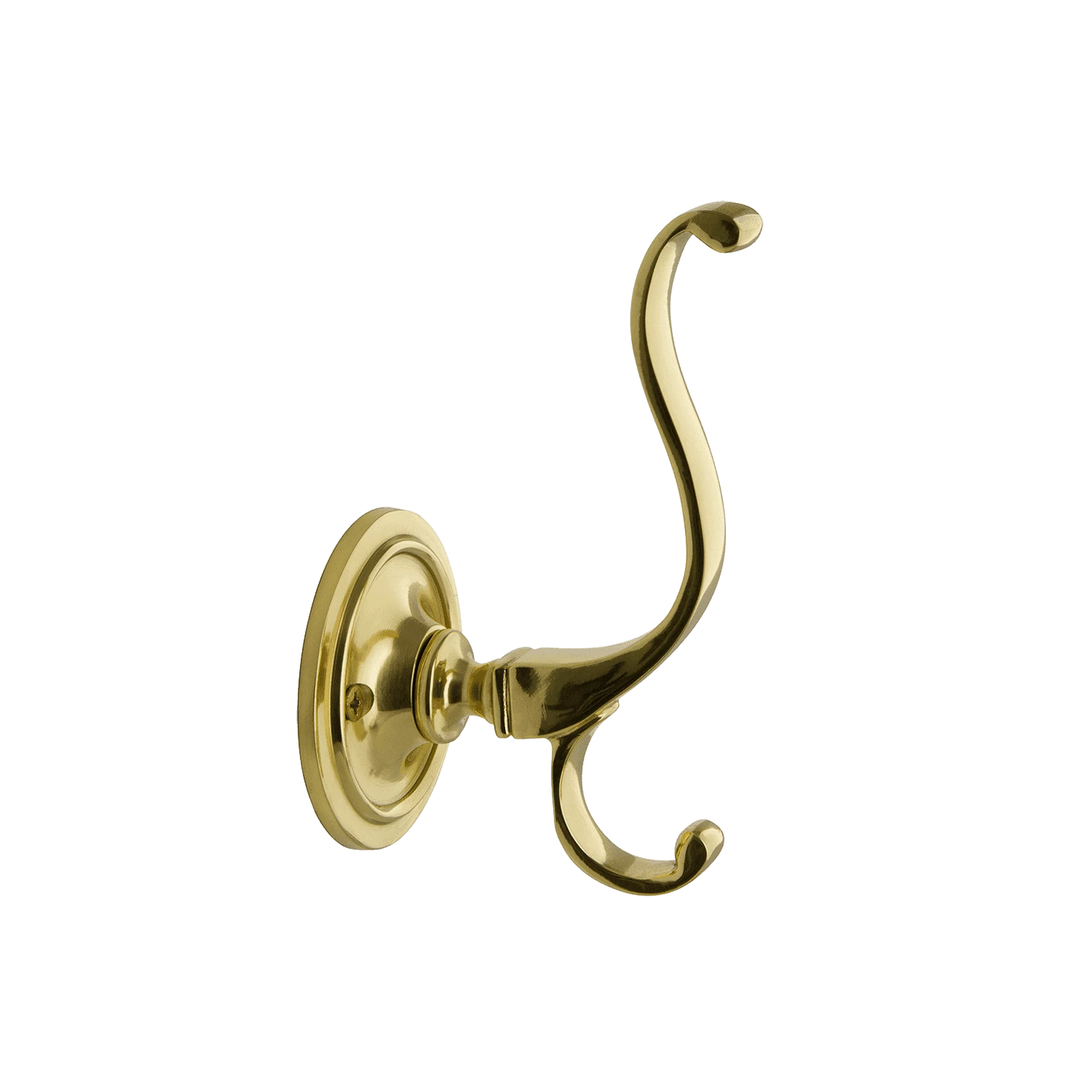 Plain Coat Hook In Unlacquered Brass 3 Plain Coat Hook In Unlacquered Brass