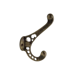 Victorian Coat Hook In Antique Brass