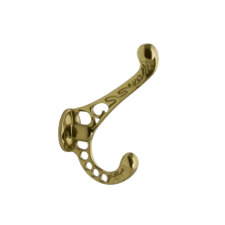 Victorian Coat Hook In Unlacquered Brass