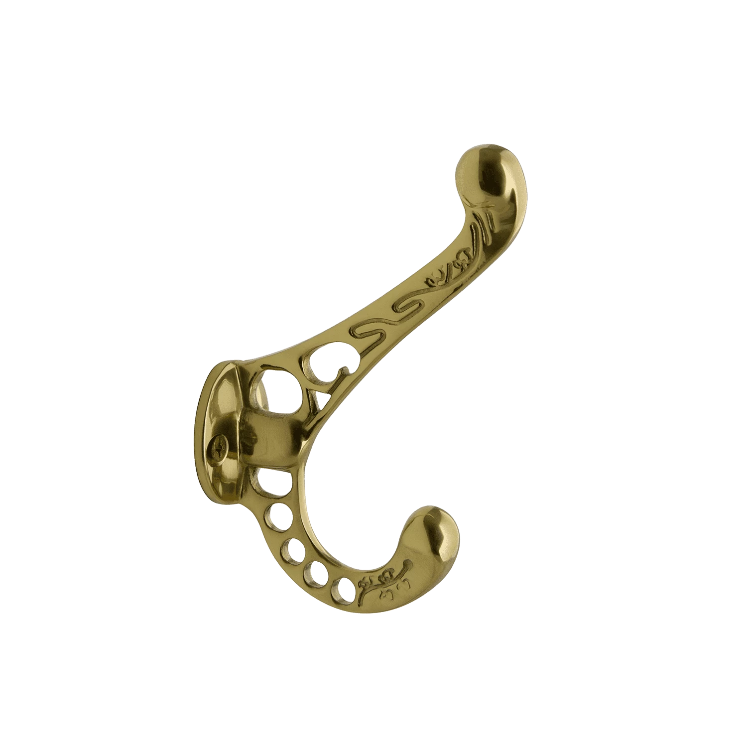 Victorian Coat Hook In Unlacquered Brass 3 Victorian Coat Hook In Unlacquered Brass