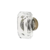 Gem Clear Crystal Crystal 1 9/16" Cabinet Knob In Antique Brass