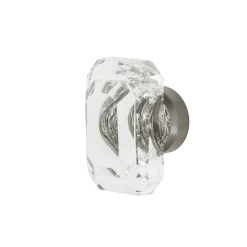 Gem Clear Crystal Crystal 1 9/16" Cabinet Knob In Satin Nickel