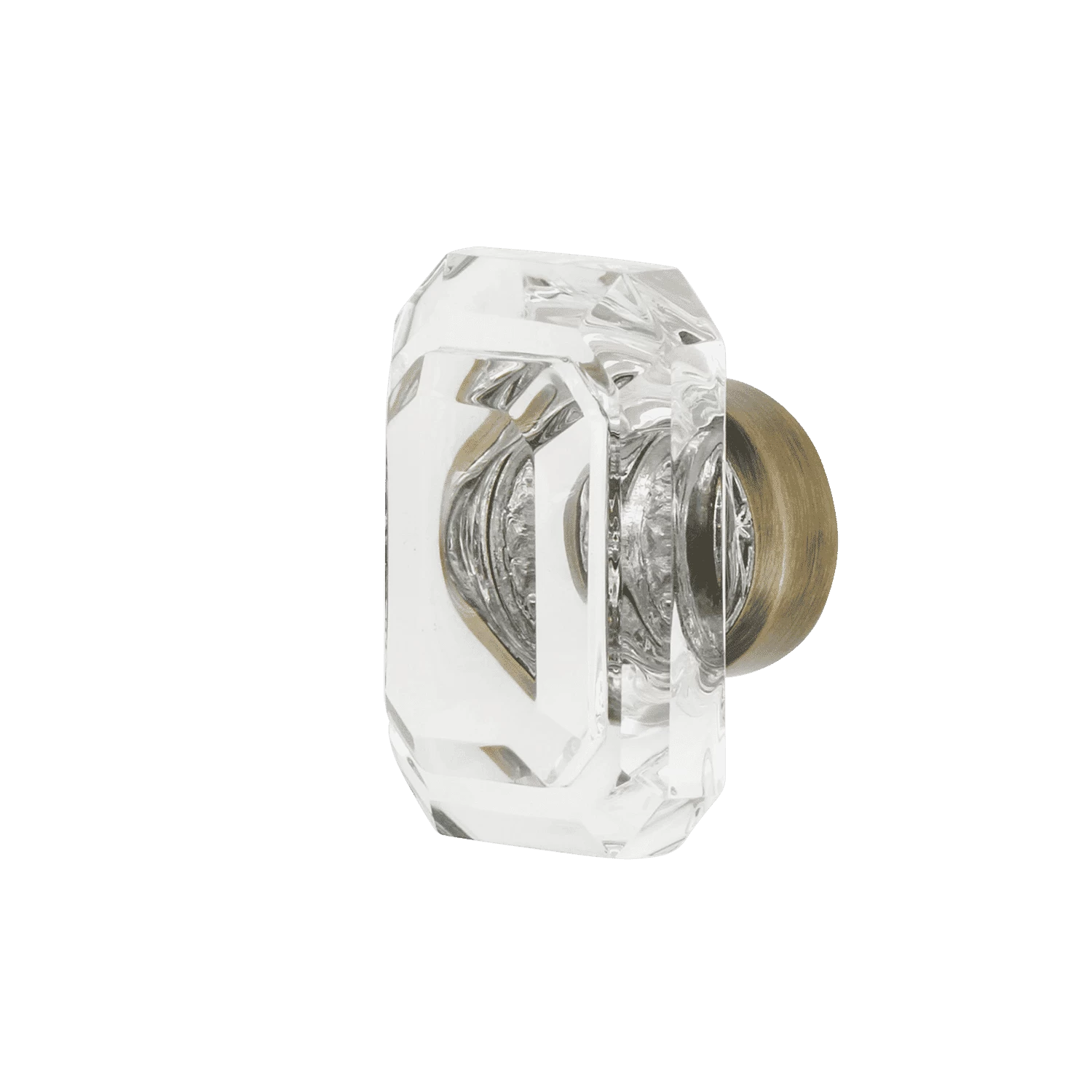 Gem Crystal 1 3/4" Cabinet Knob In Antique Brass 3 Gem Crystal 1 3/4" Cabinet Knob In Antique Brass