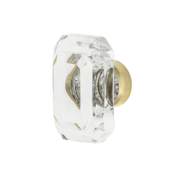Gem Crystal 1 3/4" Cabinet Knob In Satin Brass