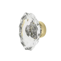 Chateau Crystal 1 3/4" Cabinet Knob In Satin Brass