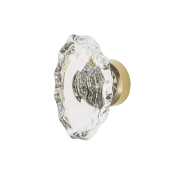 Chateau Crystal 1 3/4" Cabinet Knob In Unlacquered Brass