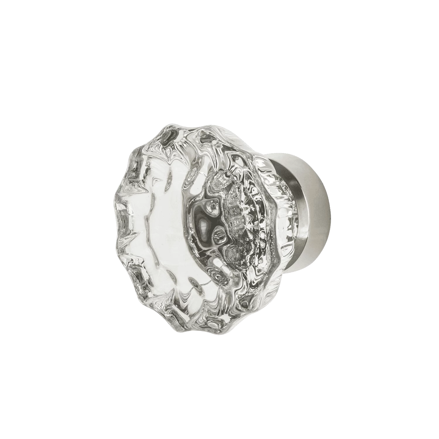 Crystal 1 3/8" Cabinet Knob In Polished Nickel 3 Crystal 1 3/8" Cabinet Knob In Polished Nickel