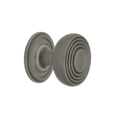 Deco Brass 1 3/8" Cabinet Knob With Classic Rose In Antique Pewter