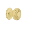 Deco Brass 1 3/8" Cabinet Knob With Classic Rose In Polished Brass
