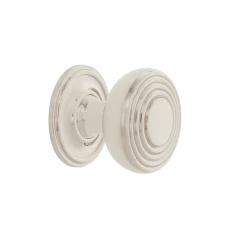 Deco Brass 1 3/8" Cabinet Knob With Classic Rose In Polished Nickel