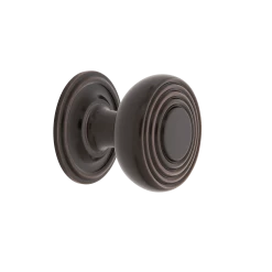 Deco Brass 1 3/8" Cabinet Knob With Classic Rose In Timeless Bronze