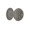 Egg And Dart Brass 1 3/8" Cabinet Knob With Classic Rose In Antique Pewter