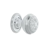 Egg And Dart Brass 1 3/8" Cabinet Knob With Classic Rose In Bright Chrome
