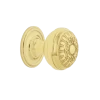 Egg And Dart Brass 1 3/8" Cabinet Knob With Classic Rose In Polished Brass