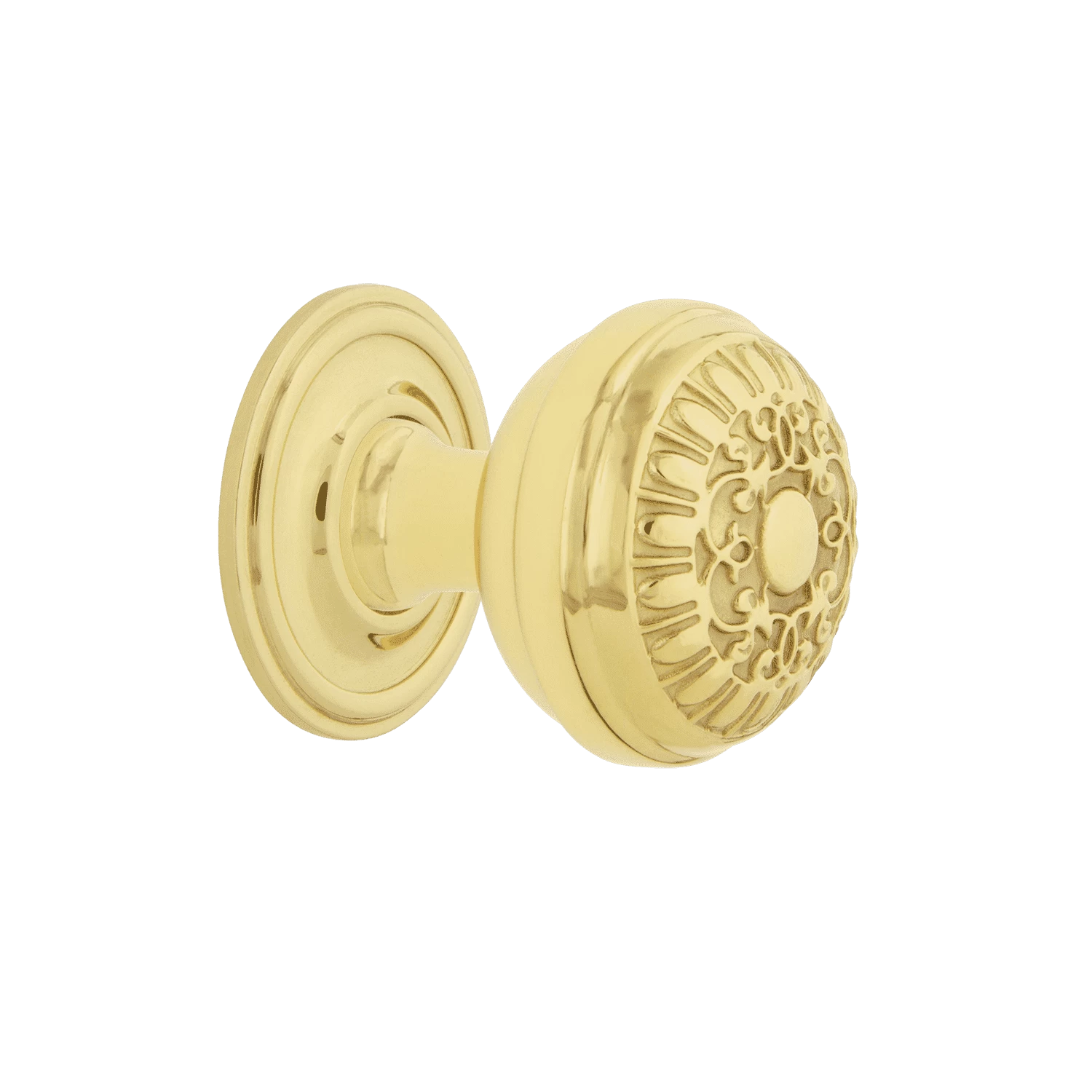 Egg And Dart Brass 1 3/8" Cabinet Knob With Classic Rose In Unlacquered Brass 3 Egg And Dart Brass 1 3/8" Cabinet Knob With Classic Rose In Unlacquered Brass