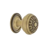 Egg And Dart Brass 1 3/8" Cabinet Knob With Rope Rose In Antique Brass