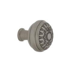 Egg And Dart Brass 1 3/8" Cabinet Knob In Antique Pewter