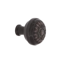 Egg And Dart Brass 1 3/8" Cabinet Knob In Timeless Bronze