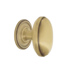 Homestead Brass 1 3/4" Cabinet Knob With Classic Rose In Antique Brass