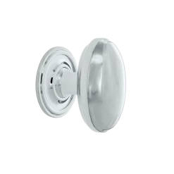 Homestead Brass 1 3/4" Cabinet Knob With Classic Rose In Bright Chrome
