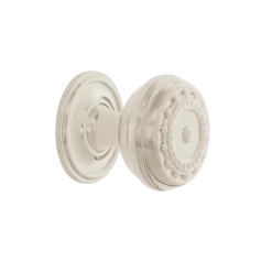 Meadows Brass 1 3/8" Cabinet Knob With Classic Rose In Polished Nickel
