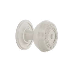 Meadows Brass 1 3/8" Cabinet Knob With Classic Rose In Satin Nickel