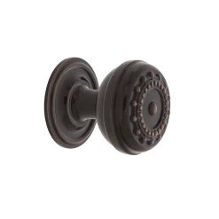 Meadows Brass 1 3/8" Cabinet Knob With Classic Rose In Timeless Bronze