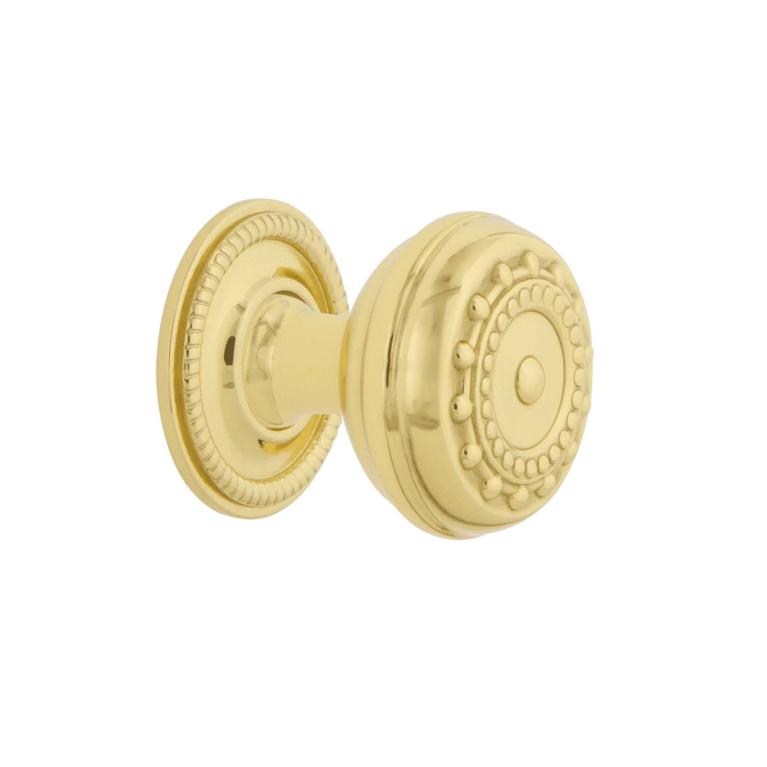 Meadows Brass 1 3/8" Cabinet Knob With Rope Rose In Polished Brass 3 Meadows Brass 1 3/8" Cabinet Knob With Rope Rose In Polished Brass
