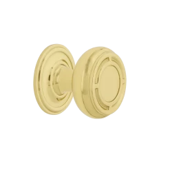 Mission Brass 1 3/8" Cabinet Knob With Classic Rose In Polished Brass