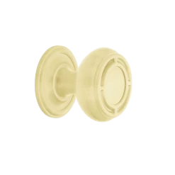 Mission Brass 1 3/8" Cabinet Knob With Classic Rose In Satin Brass