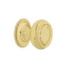 Mission Brass 1 3/8" Cabinet Knob With Rope Rose In Unlacquered Brass