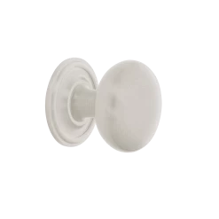 New York Brass 1 3/8" Cabinet Knob With Classic Rose In Satin Nickel