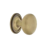 New York Brass 1 3/8" Cabinet Knob With Rope Rose In Antique Brass