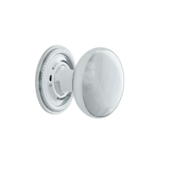 New York Brass 1 3/8" Cabinet Knob With Rope Rose In Bright Chrome