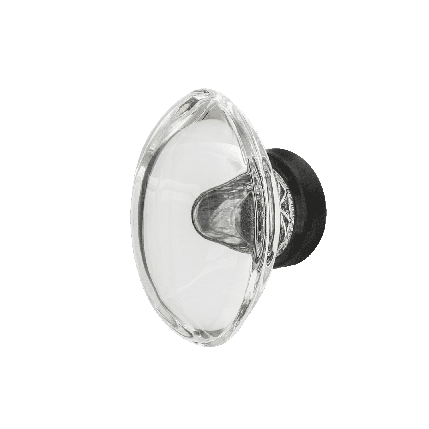 Oval Clear Crystal 1 3/4" Cabinet Knob In Timeless Bronze 3 Oval Clear Crystal 1 3/4" Cabinet Knob In Timeless Bronze