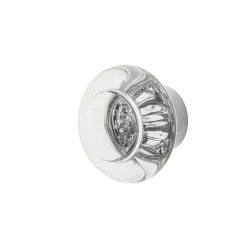 Round Clear Crystal 1 3/8" Cabinet Knob In Bright Chrome