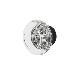 Round Clear Crystal 1 3/8" Cabinet Knob In Timeless Bronze