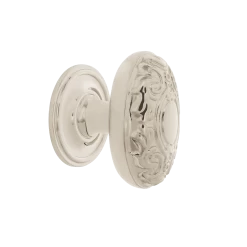 Victorian Brass 1 3/4" Cabinet Knob With Classic Rose In Polished Nickel