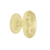 Victorian Brass 1 3/4" Cabinet Knob With Classic Rose In Satin Brass