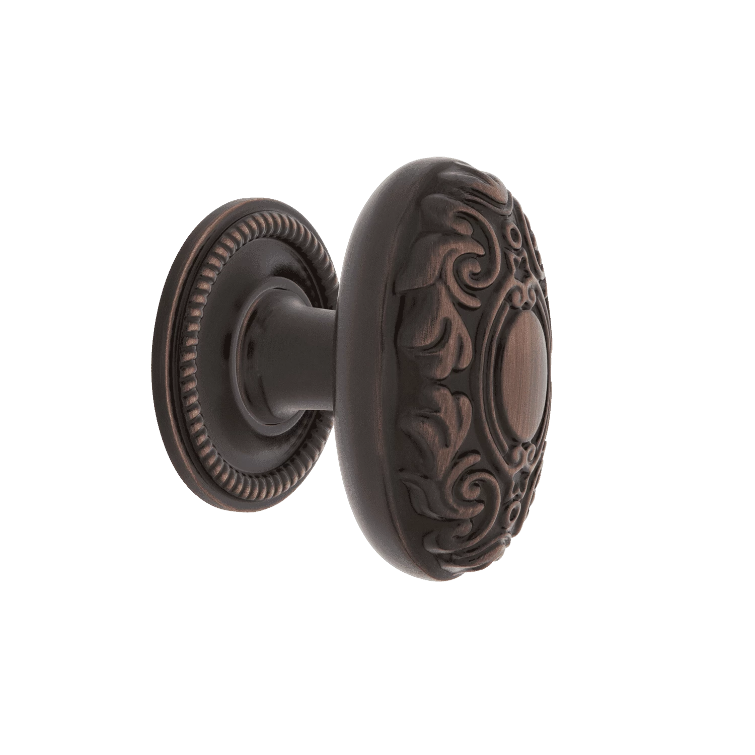 Victorian Brass 1 3/4" Cabinet Knob With Rope Rose In Timeless Bronze 3 Victorian Brass 1 3/4" Cabinet Knob With Rope Rose In Timeless Bronze