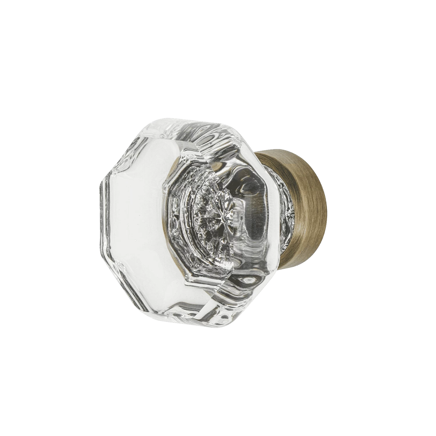 Waldorf Crystal 1 3/8" Cabinet Knob In Antique Brass 3 Waldorf Crystal 1 3/8" Cabinet Knob In Antique Brass