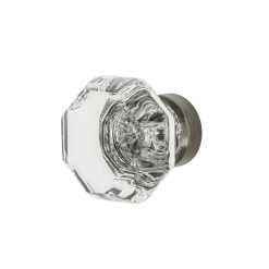 Waldorf Crystal 1 3/8" Cabinet Knob In Antique Pewter