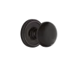 Classic Rosette With Black Porcelain Knob In Timeless Bronze -Nostalgic Warehouse Shop CLABLK TB