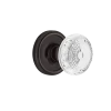 Classic Rosette With Crystal Meadows Knob In Timeless Bronze