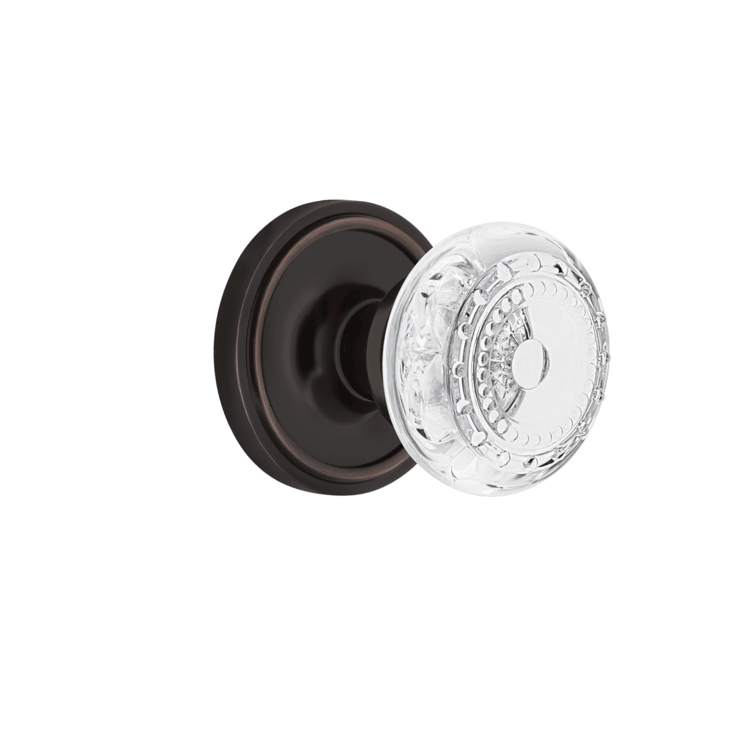 Classic Rosette With Crystal Meadows Knob In Timeless Bronze 3 Classic Rosette With Crystal Meadows Knob In Timeless Bronze