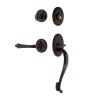 Classic Handleset With S-Grip And Classic Rosette With Fleur Lever In Timeless Bronze