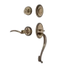 Classic Handleset With S-Grip And Classic Rosette With Swan Lever In Antique Brass -Nostalgic Warehouse Shop CLASGRSWN AB