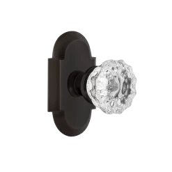 Cottage Short Plate With Crystal Knob In Timeless Bronze